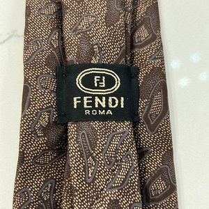 Fendi Roma silk tie